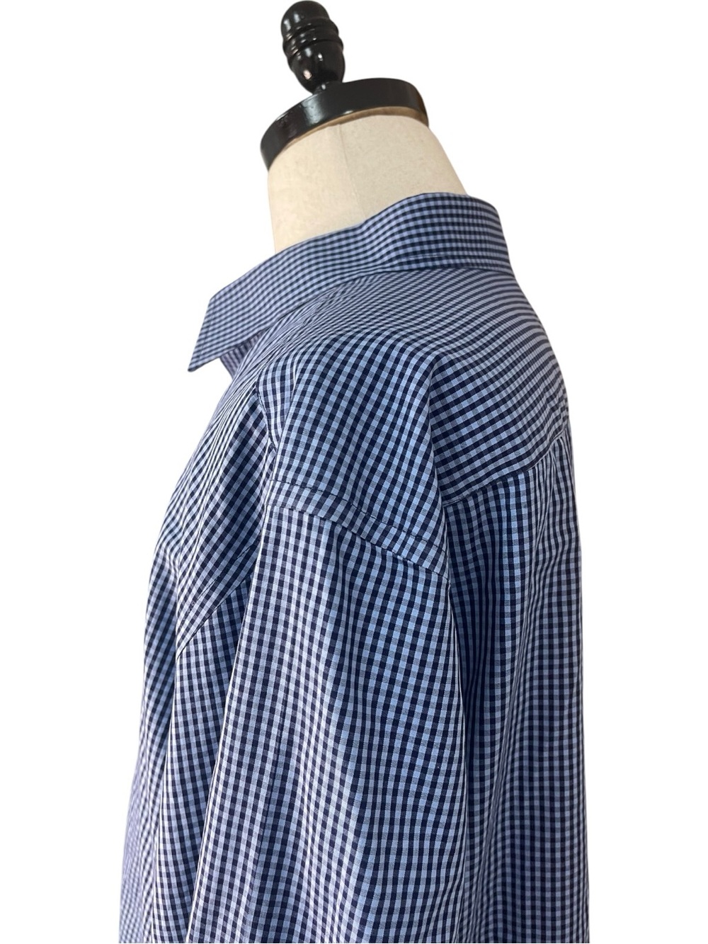 UNTUCKit Vignoble Luxe Wrinkle Free Button Down Shirt Navy Blue - Picture 5 of 11